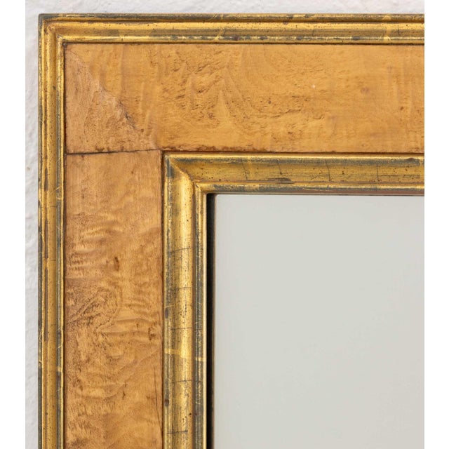 Modern Birch and Gilt Gesso Framed Mirror For Sale In New York - Image 6 of 7