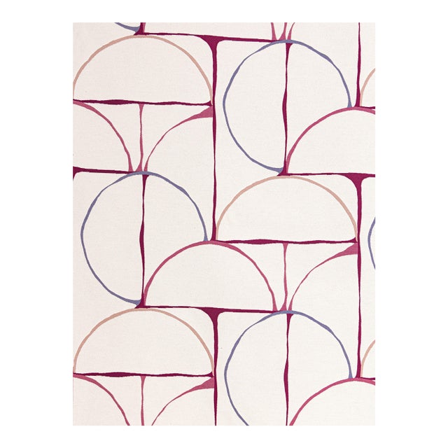 Sample - The House of Scalamandré Aerial Fabric, Raspberry For Sale