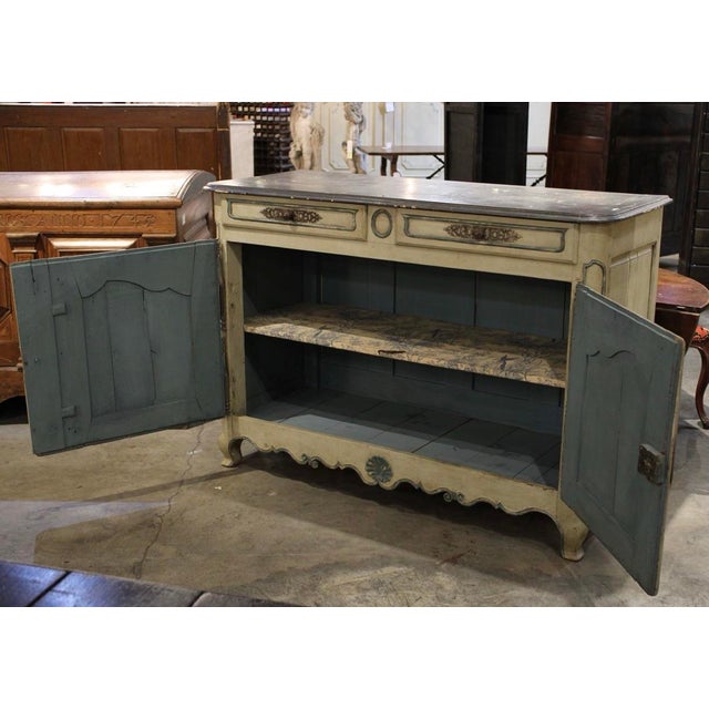 French Provincial French Provincial 19th Century Painted Buffet For Sale - Image 3 of 7