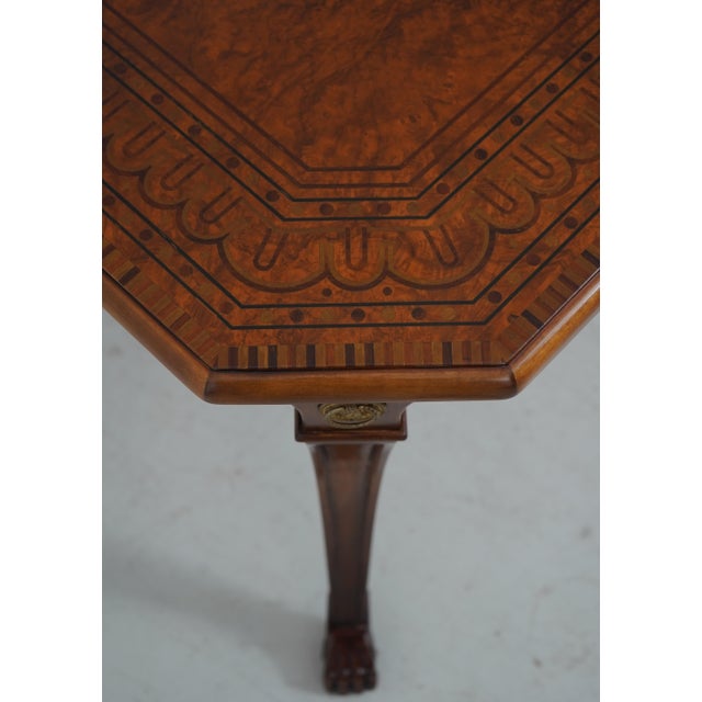 Francesco Molon Inlaid Burl Wood Neoclassical Coffee Table For Sale - Image 4 of 13