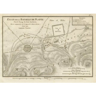 Ancient Greece Battle of Plataea Military Map from Ambroise Tardieu, 1825 For Sale