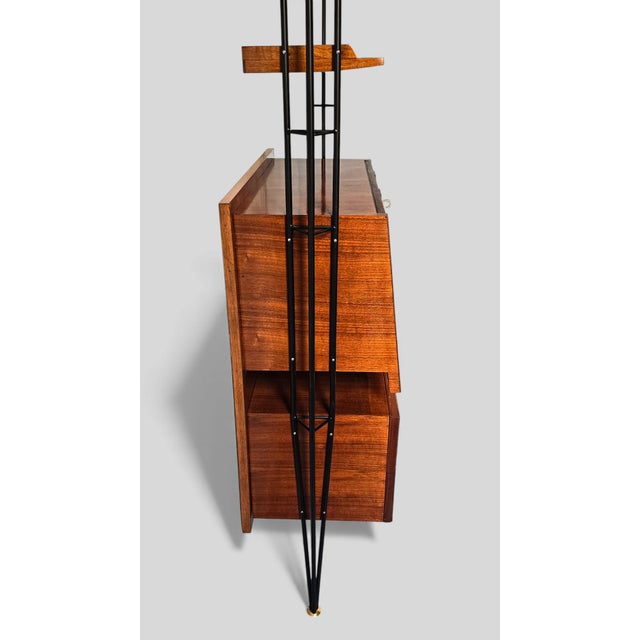 Mid-Century Italian Wall Unit Bookcase with Cabinet Bar, 1960s For Sale - Image 11 of 18