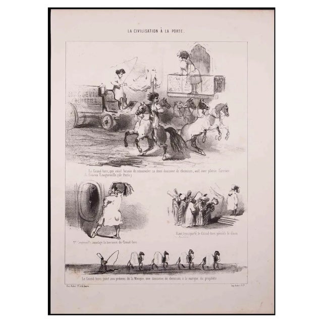 Paul Gavarni, Le Grand-Turc, Lithograph, 1850s For Sale