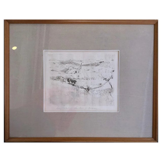 Luigi Bartolini, Landscape: The Road to Ancona, Etching, 1931 For Sale