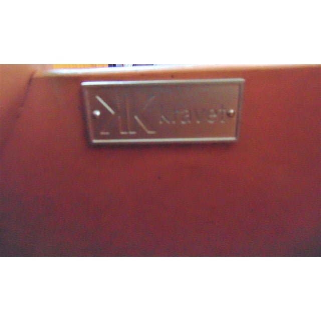 Wood Kravet Louis XV Style Orange & Cream Commode For Sale - Image 7 of 8