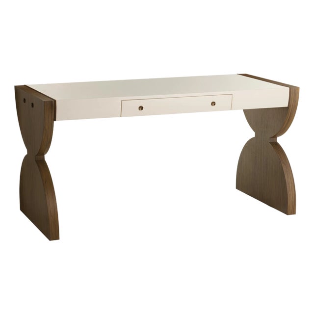 Arteriors Home Myra White Lacquer Desk For Sale