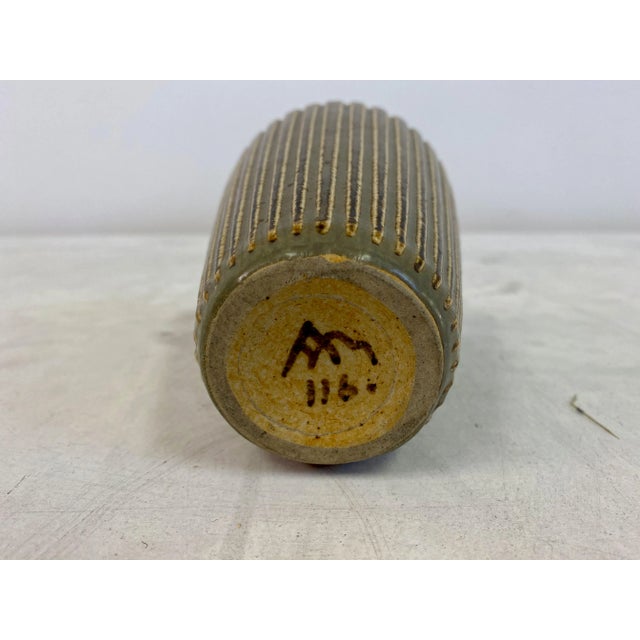 Fluted vase Numbered 116 Stoneware Signed with monogram 1940s Danish This piece has an attribution mark, I am sure that it...