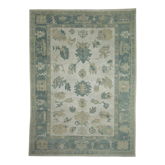 Turkish Oushak Rug 10'1" x 13'10" #18606 For Sale