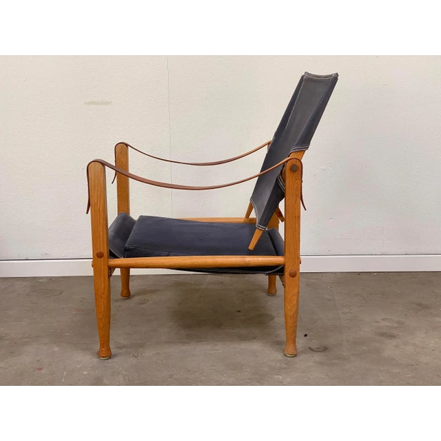 Rud Rasmussen Mid-Century Danish Safari Chair by Kaare Klint for Rud Rasmussen, 1960s For Sale - Image 4 of 9