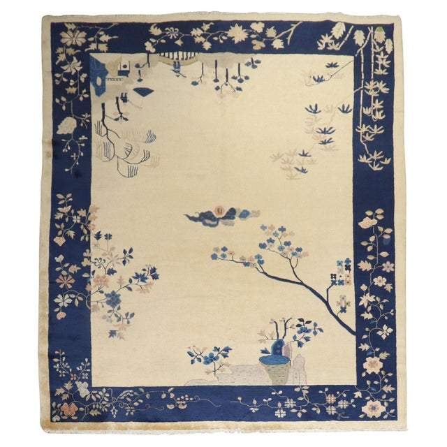Pictorial Antique Chinese Rug - 8'8" x 11'5" For Sale - Image 15 of 18