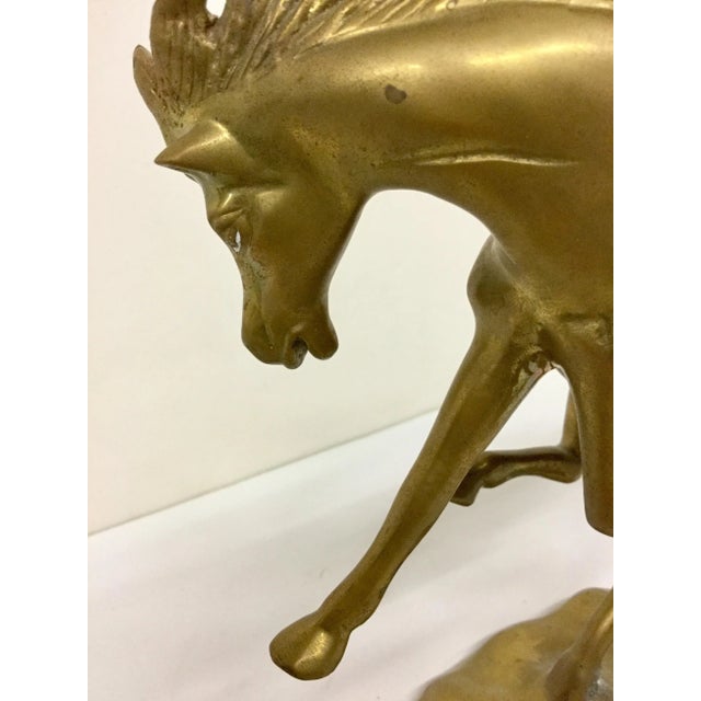Solid Brass Wild Horse Sculpture For Sale In Portland, ME - Image 6 of 11