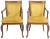 Yellow 1900's Vintage Continental Carved Mahogany Yellow Velvet Armchairs- Set of 8 For Sale - Image 8 of 9
