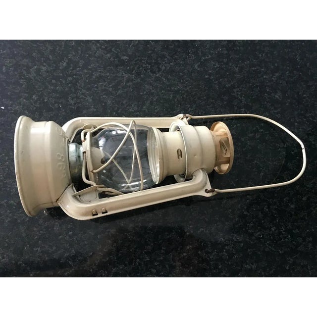 1950s Czech Metal Meva Oil Lantern Lamp For Sale - Image 5 of 18