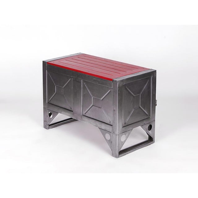 Czech Wood and Metal Workbench, 1940s For Sale - Image 4 of 10