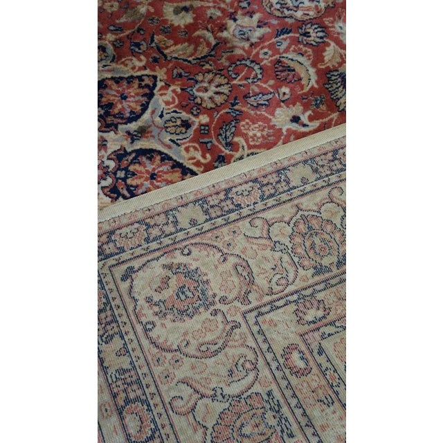 Blue Oriental Rug with Cream, Blue, Red and Pink For Sale - Image 8 of 9