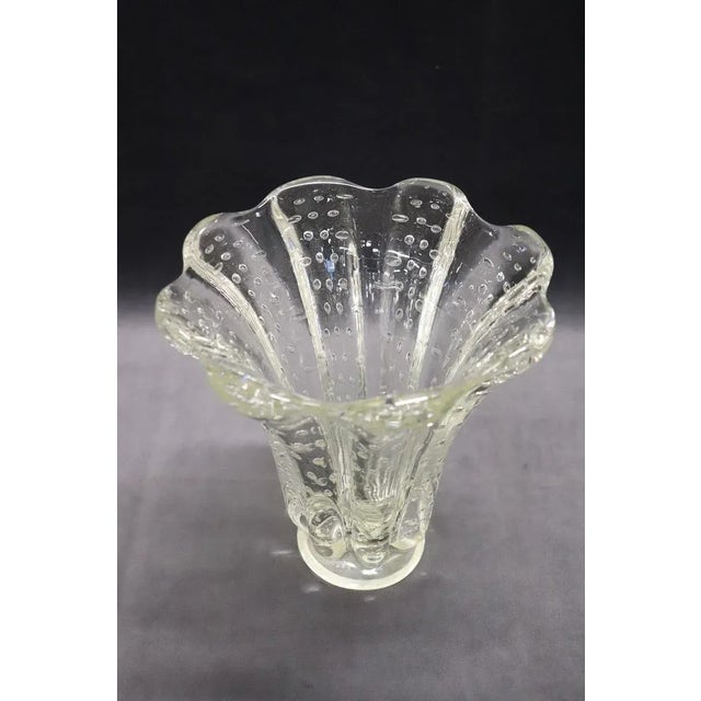 Murano Glass Vase attributed to Ercole Barovier for Seguso, 1950s For Sale - Image 3 of 9