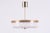 Mid-Century Chandelier in Glass and Brass attributed to Kamenický Šenov, Czech, 1960s For Sale - Image 9 of 9