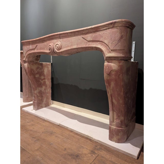 Antique French Mantelpiece in Hard Limestone, 1680 For Sale - Image 4 of 8