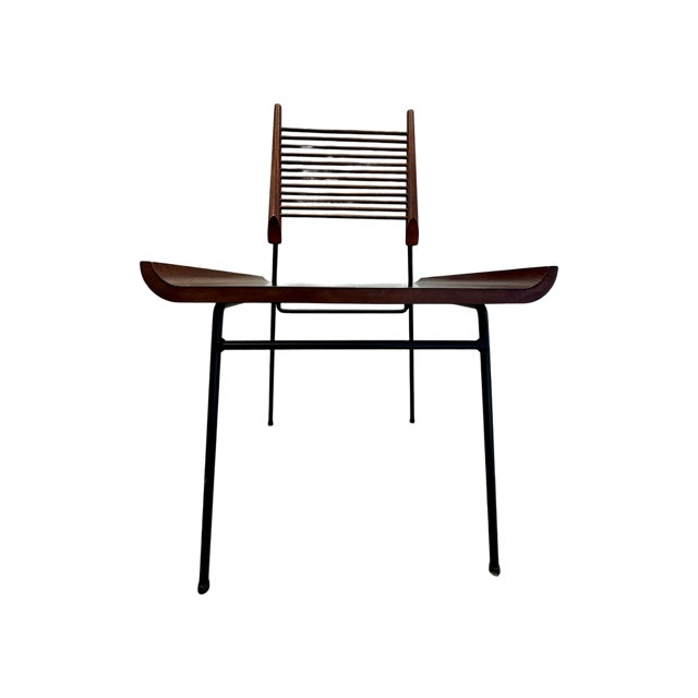 Red 1950s Attributed to Paul McCobb "Shovel" Dining Chairs for Winchendon, Red Stain, Set of 6 For Sale - Image 8 of 10