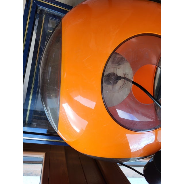 Space Age Orange Acrylic Glass UFO Lamp, 1970s For Sale - Image 14 of 17