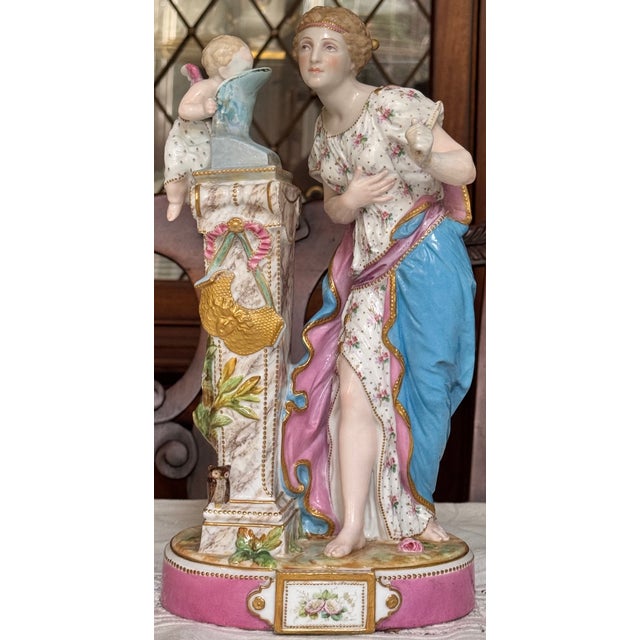Rococo Late 19th Century French Rococo Revival Vion & Baury Porcelain Figure For Sale - Image 3 of 18