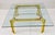 Beautiful Italian Mid-Century Modern Thin Line Square Brass Coffee Table. It's used in good condition with normal wear...
