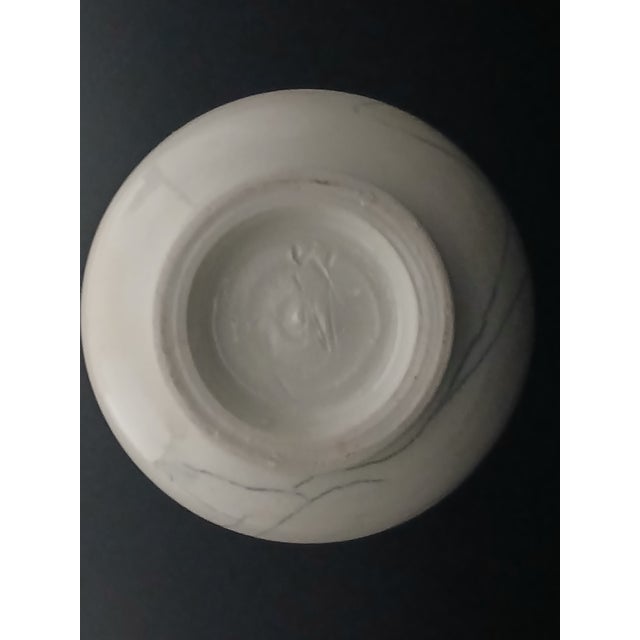 Ceramic Blue and White Nude Untitled Ceramic Vase For Sale - Image 7 of 9