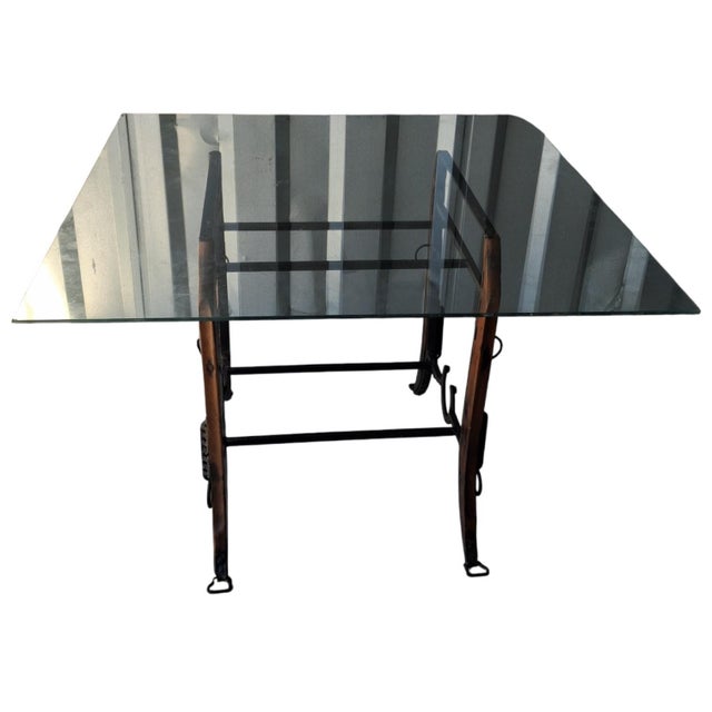 1920s High-End Sporting Heritage- Mid-Century Modern Jacques Adnet for Hermès-Inspired Equestrian Table. For Sale - Image 9 of 12