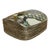 Vintage Late 20th Century Chinese Porcelain Shard & Repousse Nickel Silver Trinket Box For Sale