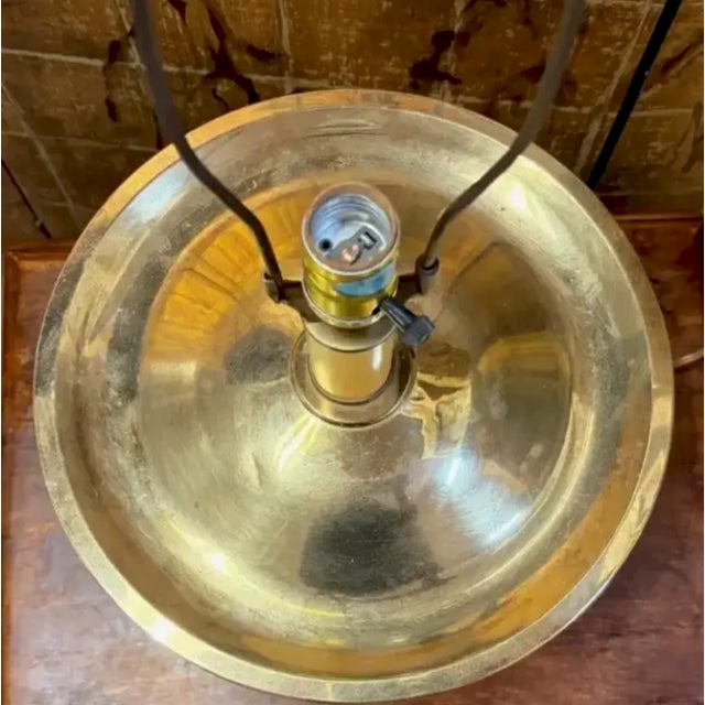 Mid 20th Century Brass Lamp, Signed, Ginger Jar Form For Sale In New York - Image 6 of 7