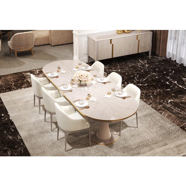 Italian Verona Oval Dining Table For Sale - Image 3 of 6
