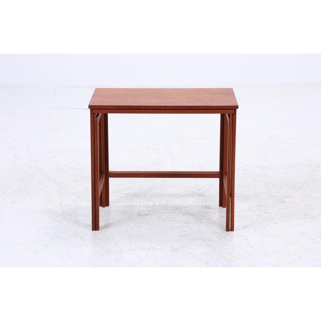 Mid-Century Danish Teak Nesting Tables, 1960s, Set of 2 For Sale - Image 3 of 14
