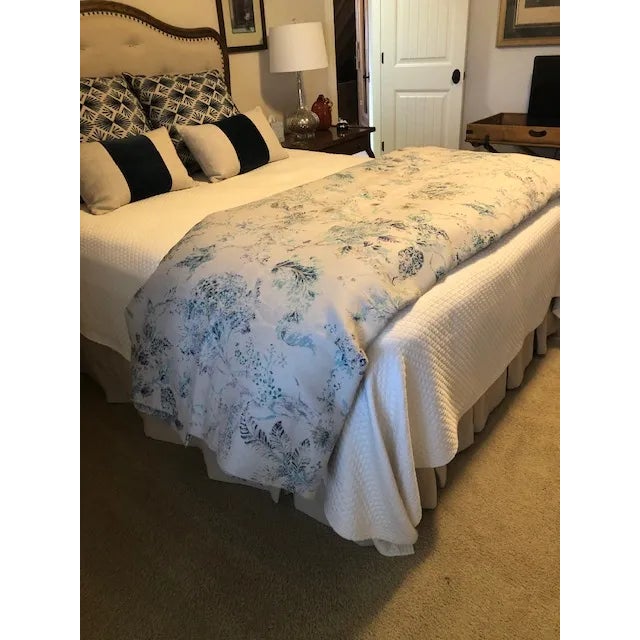 Queen Linen Duvet and Pillow Shams - Set of 5 For Sale In Greensboro - Image 6 of 12