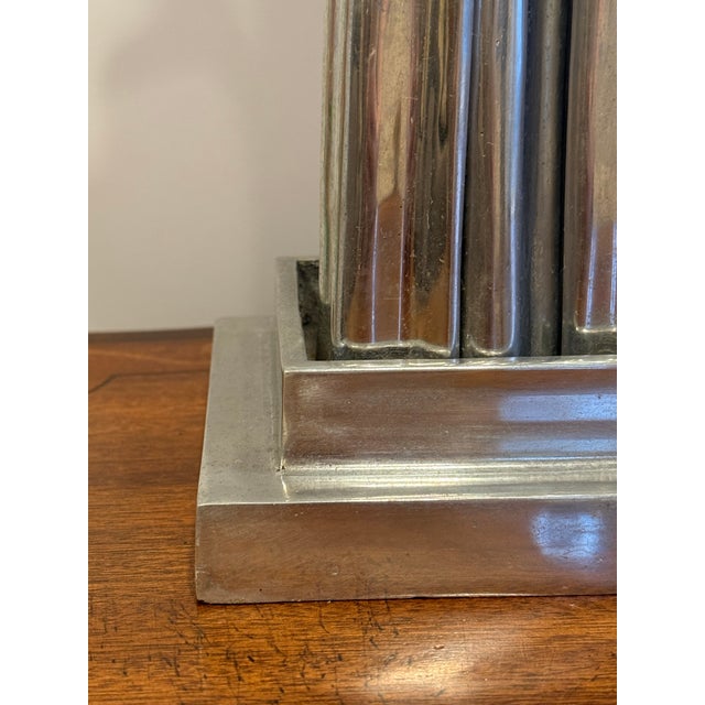 Metal Vintage 1970s Aluminum Tropical Leaf/Palm Table Lamps - a Pair For Sale - Image 7 of 10