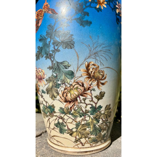 Antique Japanese Satsuma Pottery Vase For Sale - Image 4 of 11