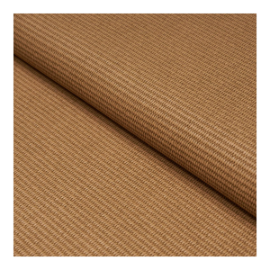 Schumacher Vegan Leather Basketweave In/Out Fabric in Camel