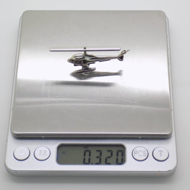 Vintage Italian Handmade Silver Helicopter Miniature, Tuscany, Arezzo, Italy, 1980s For Sale - Image 9 of 11