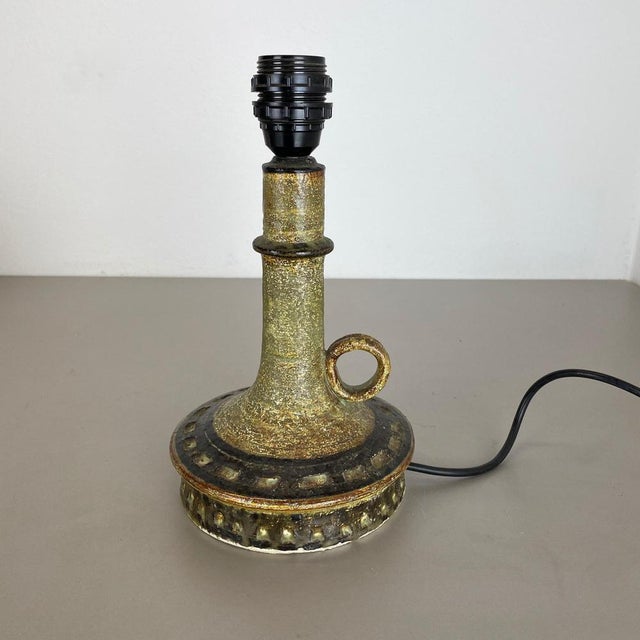 Ceramic Studio Pottery Table Light Base from Jette Helleroe Ceramics, Denmark, 1970s For Sale - Image 4 of 18