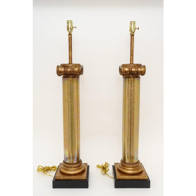 Large Scale Murano Neo-Classical Hollywood Regency Golden Finish Tall ...