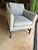 Early 21st Century Light Blue Suede Club Chair For Sale - Image 5 of 14