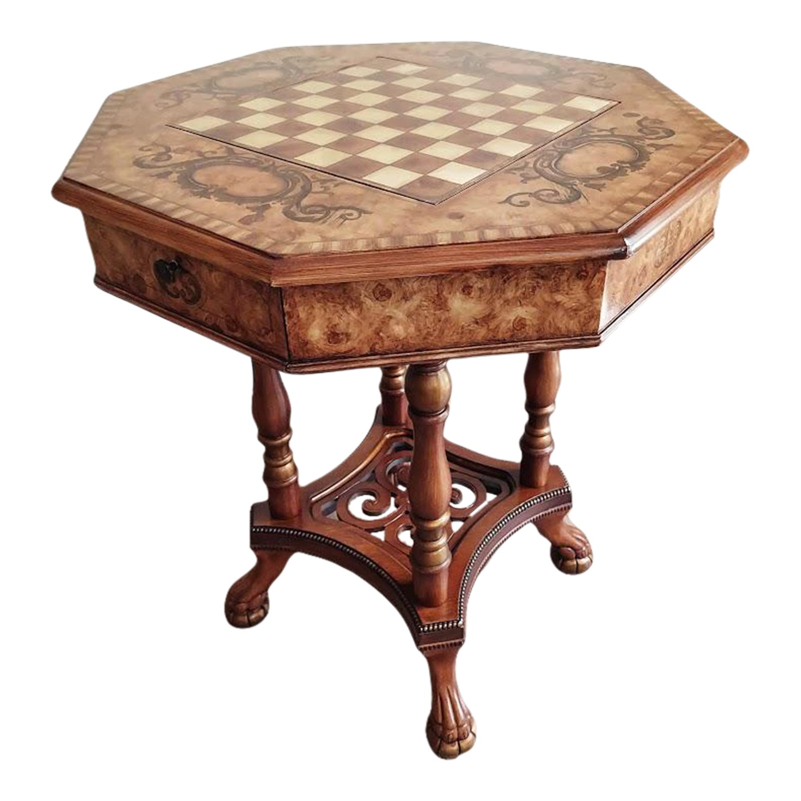 Vintage Octagonal Game Table Chairish