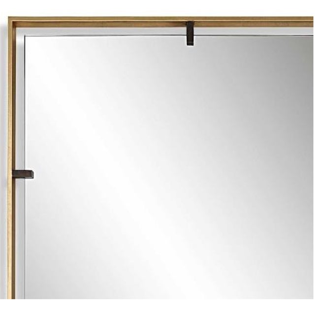 Restoration Hardware modern, minimalist design featuring a sleek metal frame that creates a "floating" effect for the...