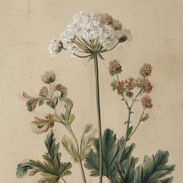 Campaign Antique Botanical Print | Herbarium Flower Study | Natural History Fine Art Print For Sale - Image 3 of 5