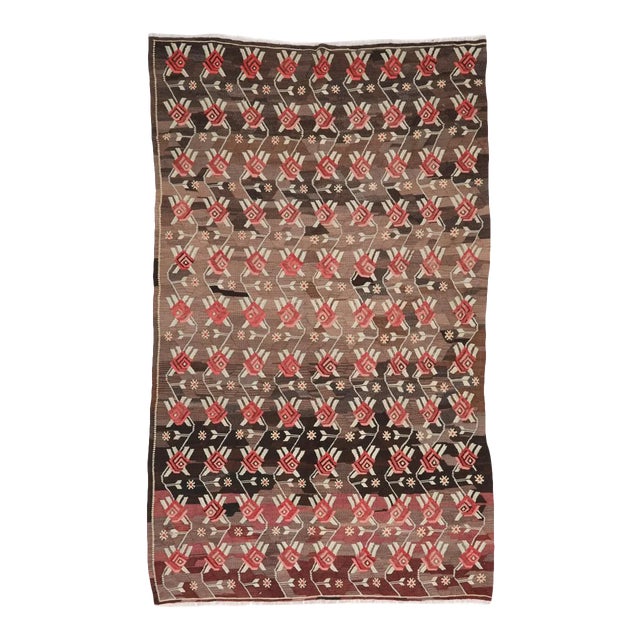 Mid 20th Century Vintage Turkish Kilim Rug For Sale