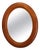 Vintage Italian Oval Wooden Mirror, 1970s For Sale