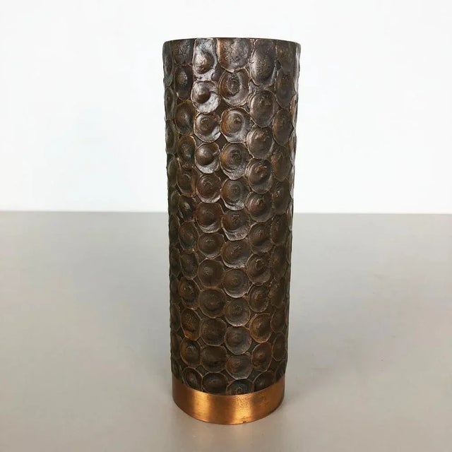 Brutalist Sculptural Copper Vase, Austria, 1950s For Sale - Image 3 of 16