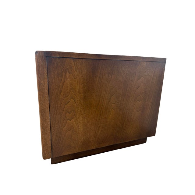 Broyhill Premier Emphasis Mid-Century Modern Walnut Cabinet End Table For Sale - Image 13 of 18