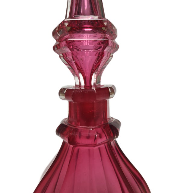 Biedermeier Rubin Carafe, Former Austrio-Hungarian Empire, 1890s For Sale - Image 4 of 14
