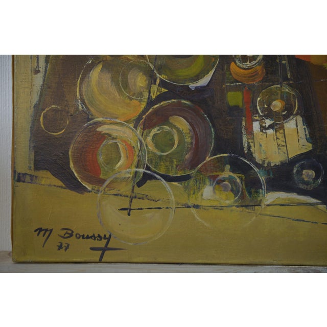 Boussy, Abstract Composition, 1977, Canvas Painting For Sale - Image 4 of 10