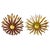 Large Spanish Sunburst Flush Mounts in Gilt Metal with Support Pair, 1950, Set of 2 For Sale - Image 10 of 10